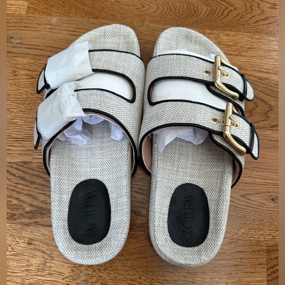 NWT J.Crew Marlow Sandals in Canvas Size 8.5 Color Moroccan Sand - Picture 6 of 13